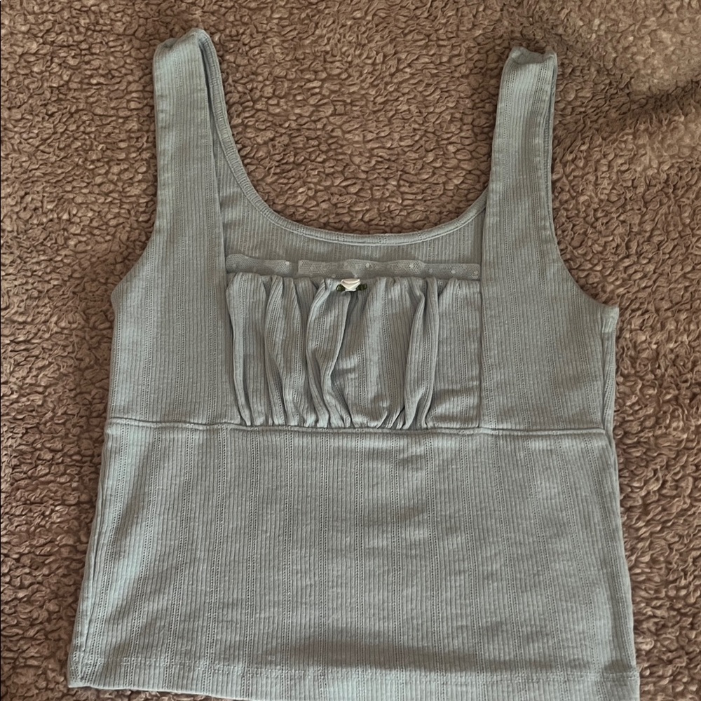 Aeropostale baby blue square neck tank top, size small